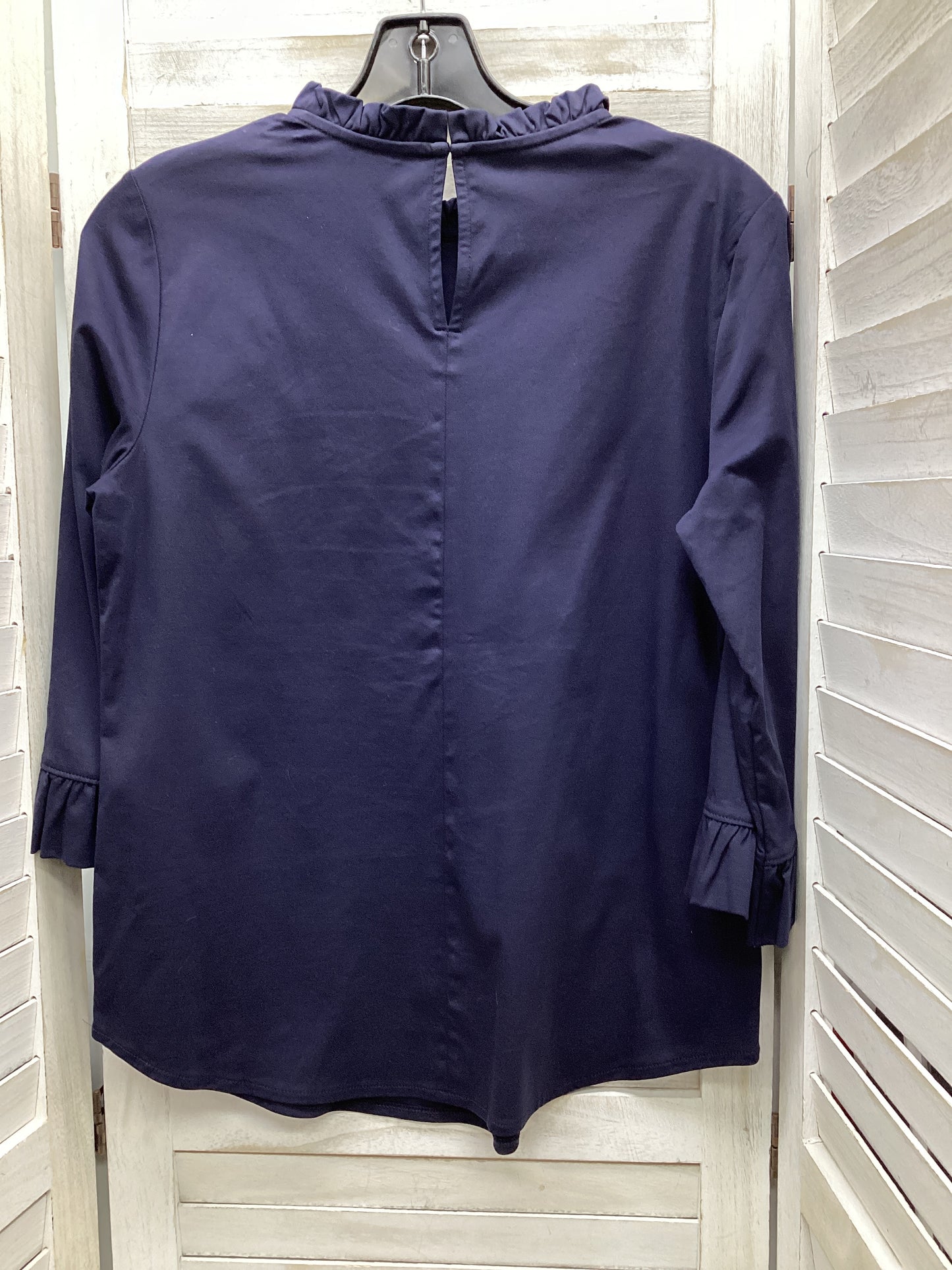 Top Long Sleeve By Loft In Navy, Size: Mp