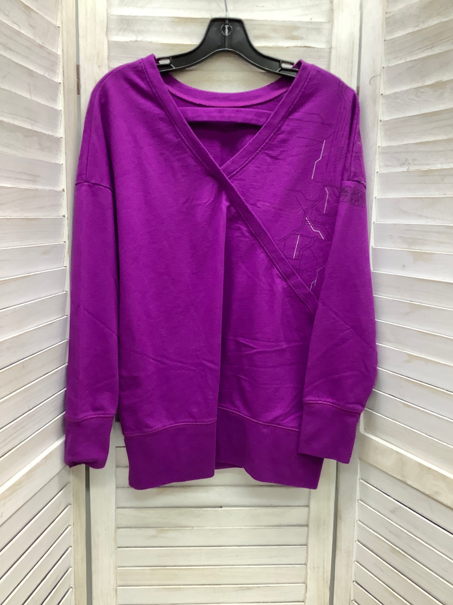 Sweatshirt Crewneck By Clothes Mentor In Purple, Size: M