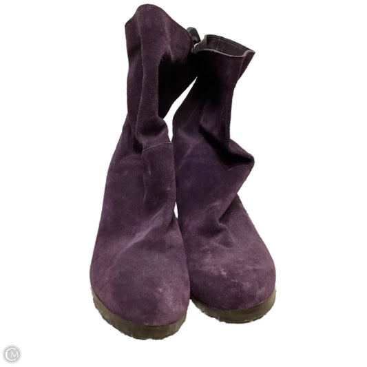 Boots Ankle Heels By Cole-haan In Purple, Size: 9