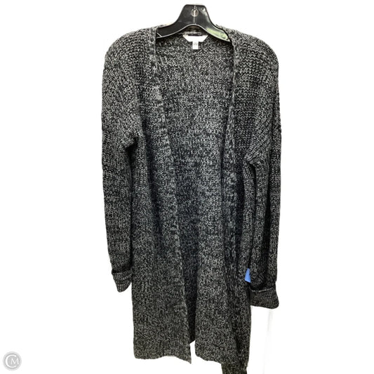 Sweater Cardigan By Time And Tru In Black & Grey, Size: M
