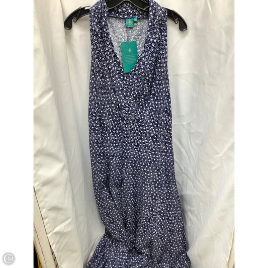 Dress Casual Maxi By Clothes Mentor In Blue & White, Size: Xxl