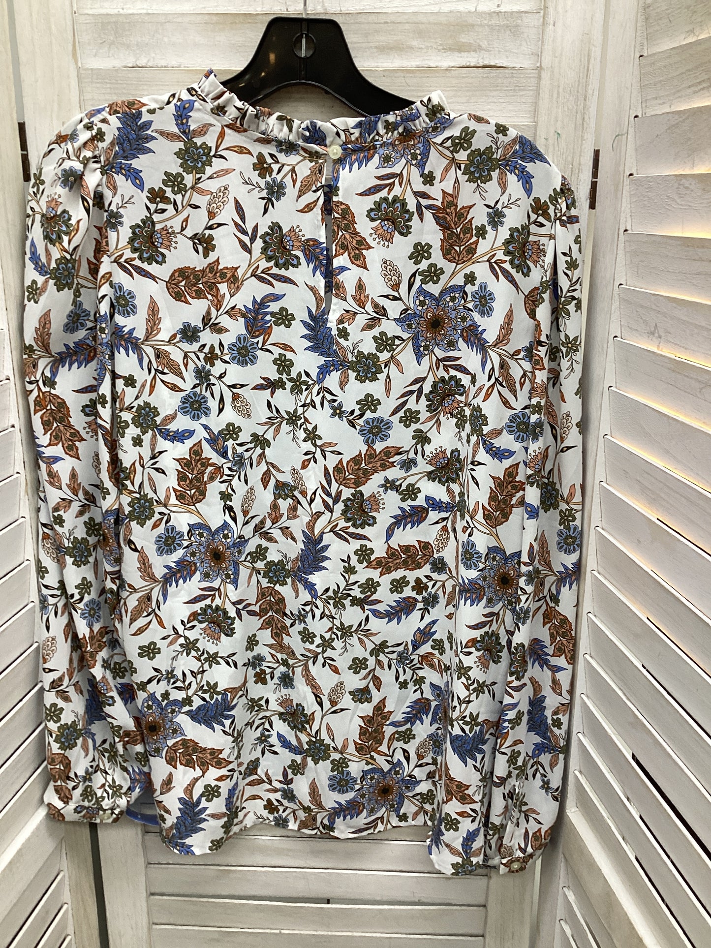 Top Long Sleeve By Loft In Floral Print, Size: S