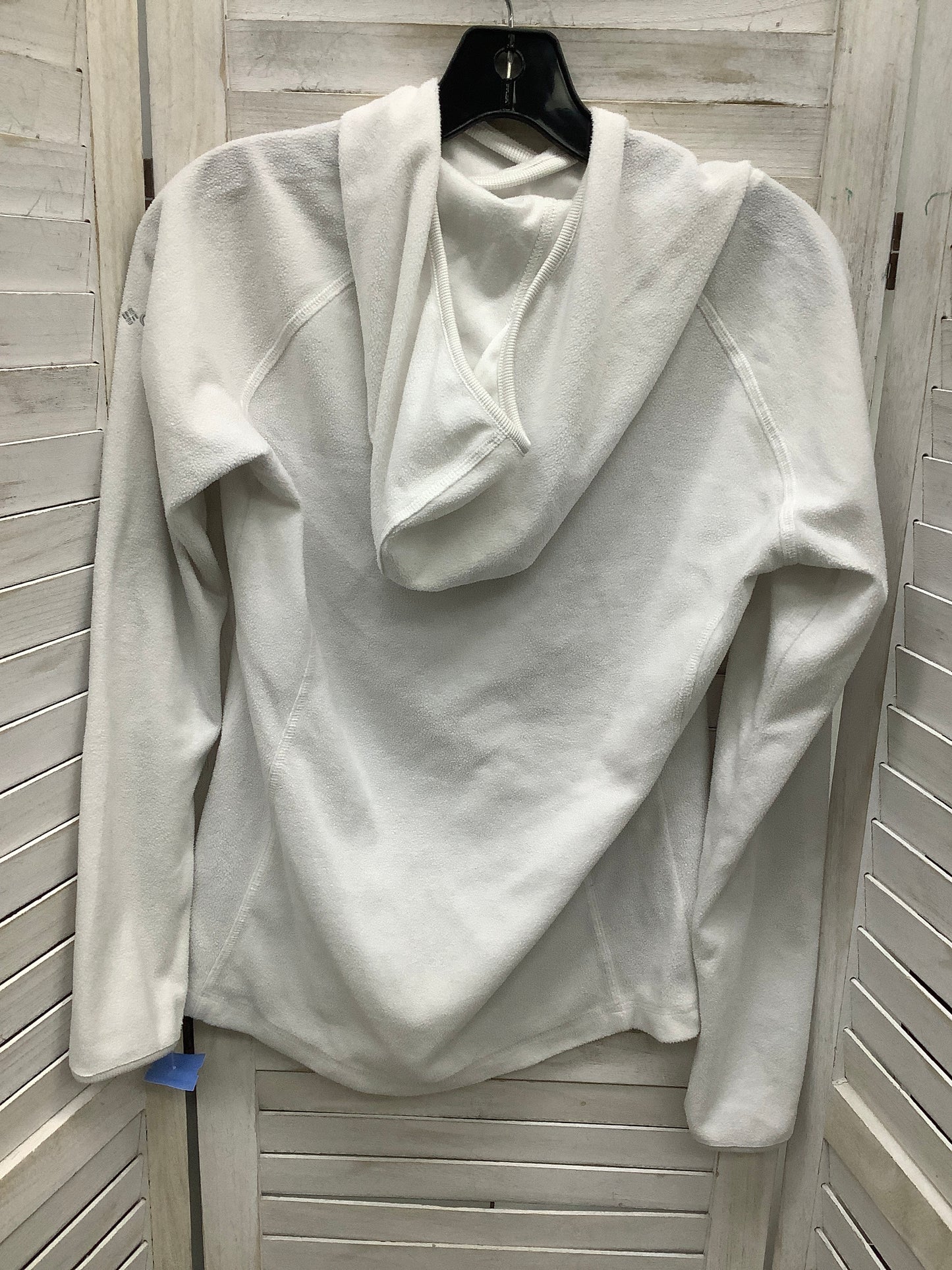 Athletic Top Long Sleeve Hoodie By Columbia In White, Size: S