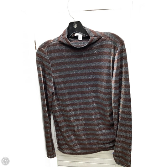 Top Long Sleeve By Nine West Apparel In Striped Pattern, Size: M