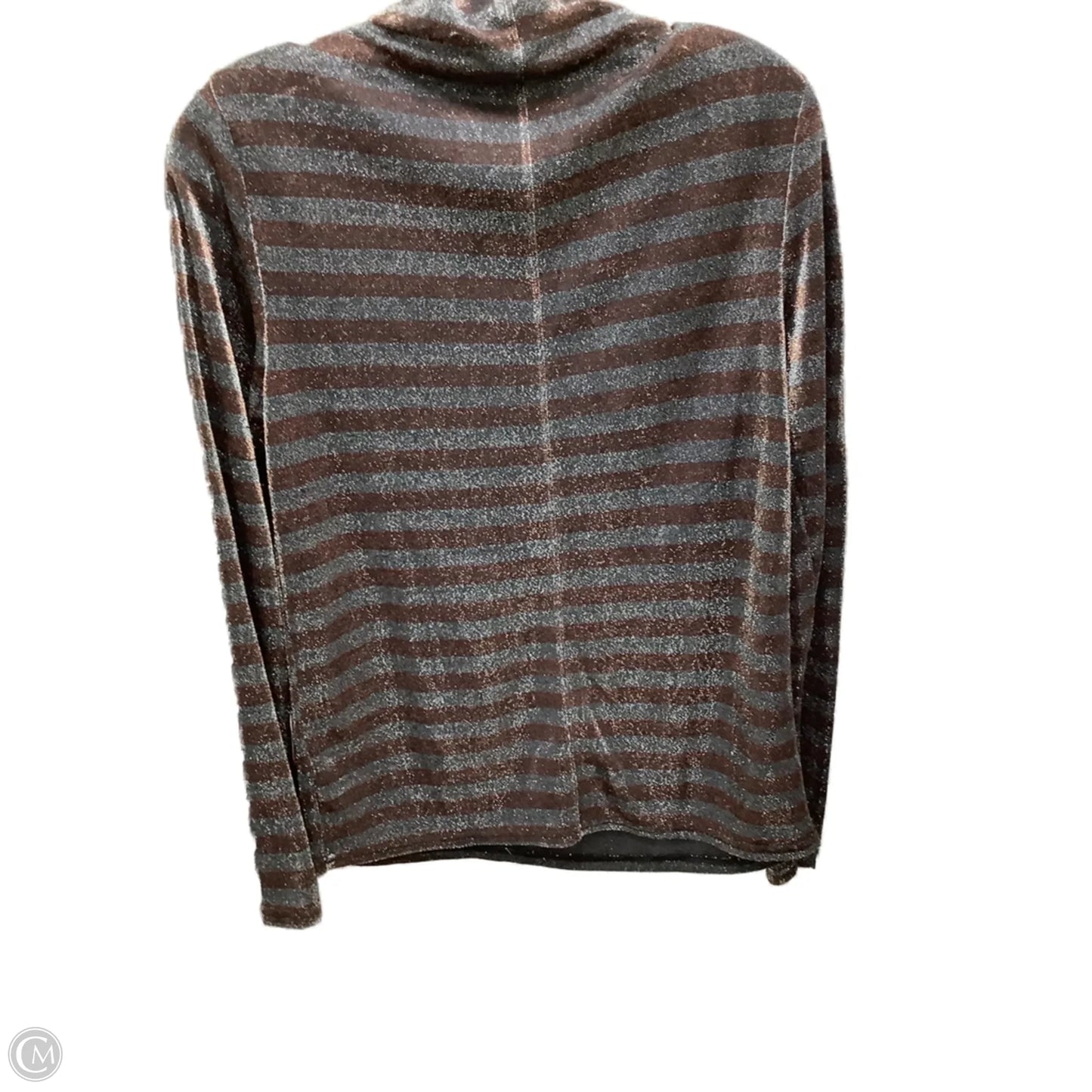 Top Long Sleeve By Nine West Apparel In Striped Pattern, Size: M