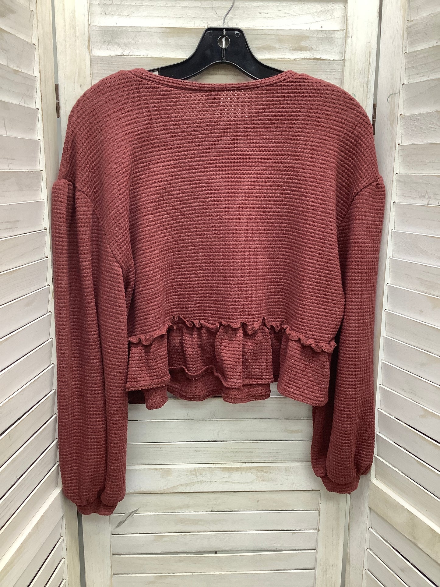 Top Long Sleeve By Shein In Mauve, Size: S