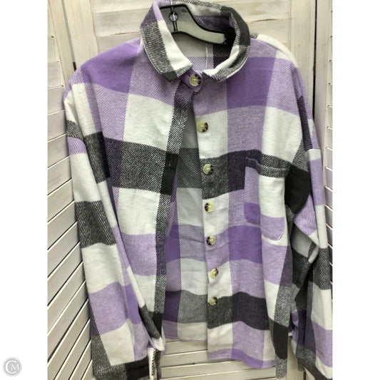Jacket Shirt By Clothes Mentor In Plaid Pattern, Size: Xl