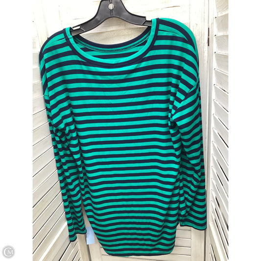Top Long Sleeve By Lou And Grey In Striped Pattern, Size: L