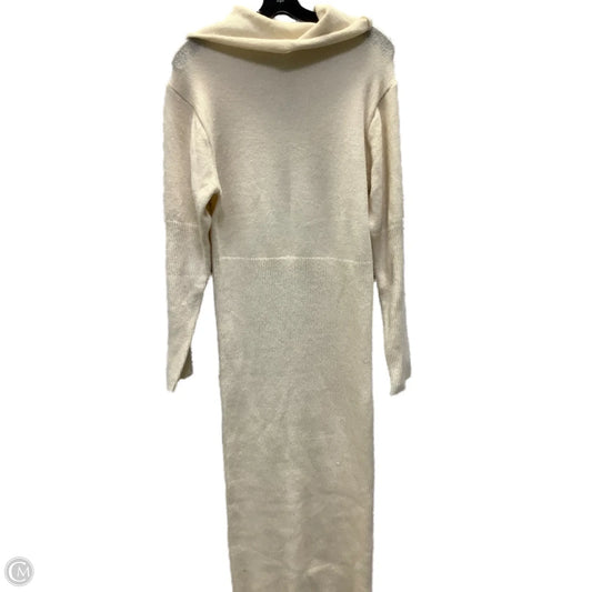Dress Sweater By Fashion Nova In Ivory, Size: S