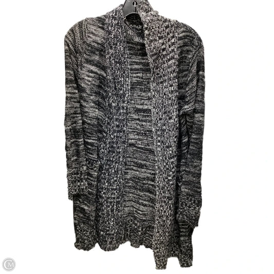 Sweater Cardigan By Clothes Mentor In Black & White, Size: Xl