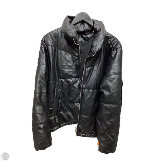 Coat Puffer & Quilted By Divided In Black, Size: M