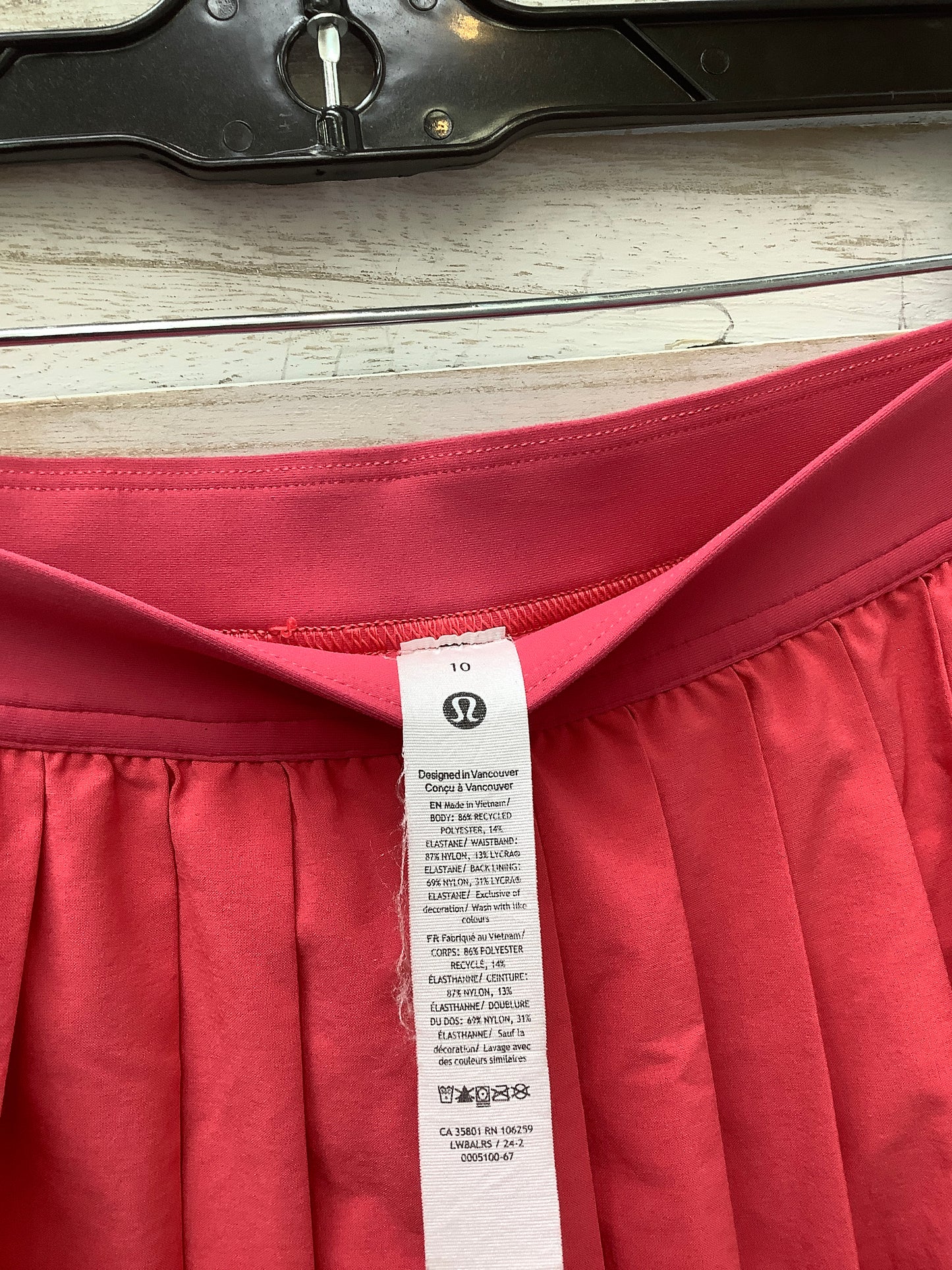 Athletic Skort By Lululemon In Pink, Size: 10