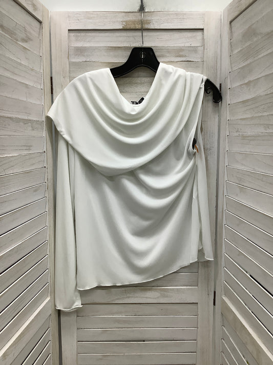 Top Long Sleeve By Zara In White, Size: S