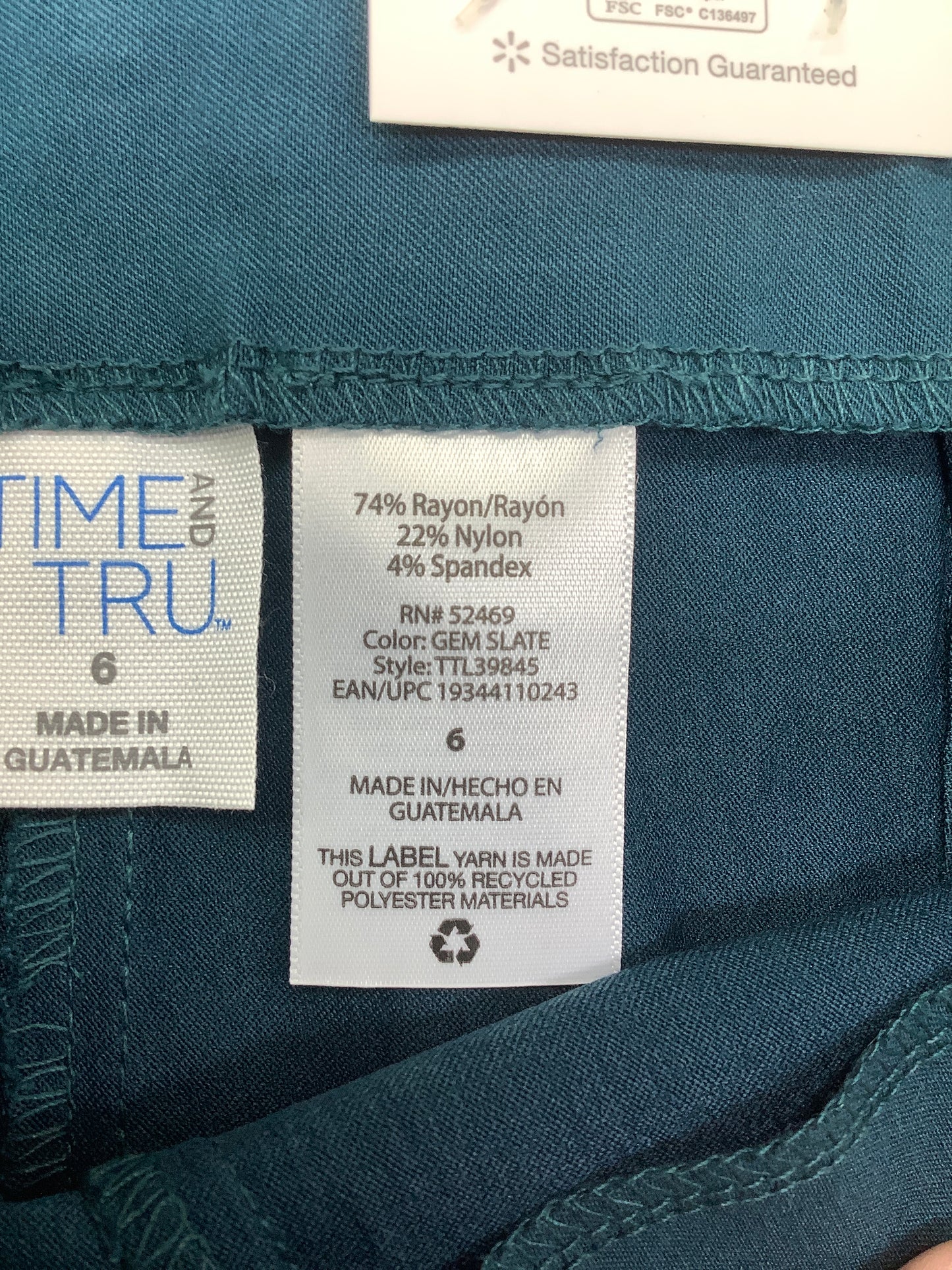 Pants Chinos & Khakis By Time And Tru In Teal, Size: 6