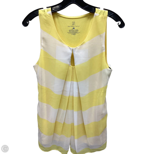 Top Sleeveless By New York And Co In Striped Pattern, Size: S