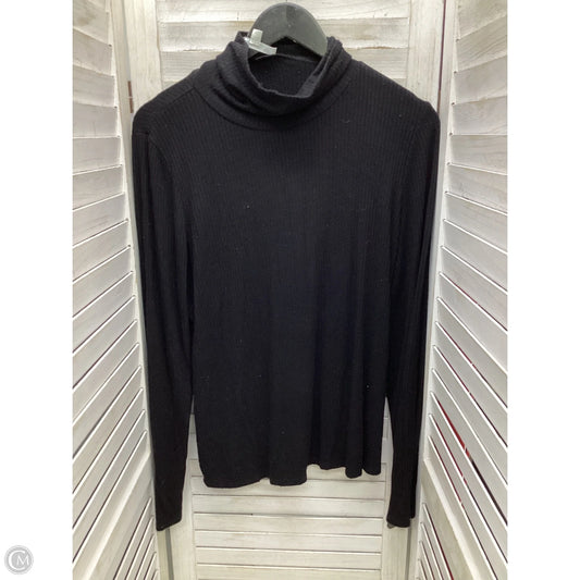 Top Long Sleeve By Cyrus Knits In Black, Size: L