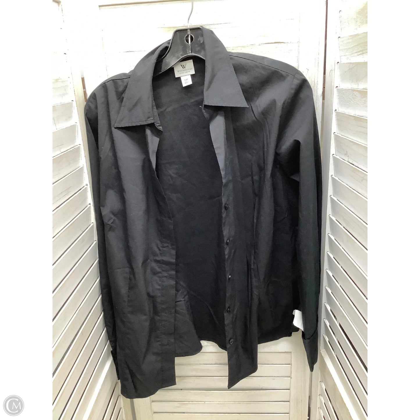 Top Long Sleeve By Worthington In Black, Size: 14p