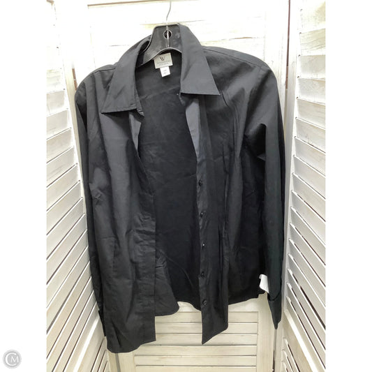 Top Long Sleeve By Worthington In Black, Size: 14p