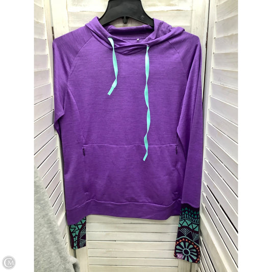 Athletic Top Long Sleeve Hoodie By Clothes Mentor In Purple, Size: L