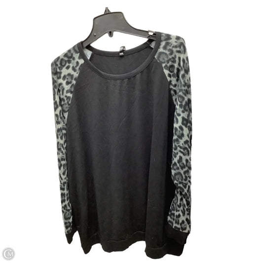 Top Long Sleeve By Clothes Mentor In Leopard Print, Size: 24