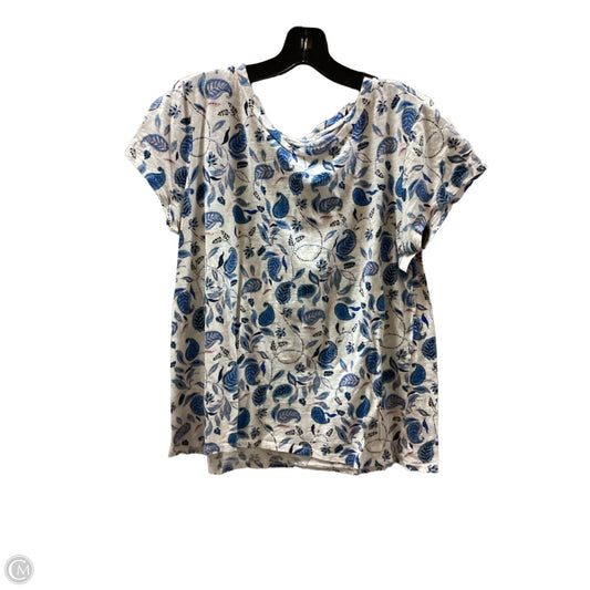 Top Short Sleeve By Loft In Paisley Print, Size: L