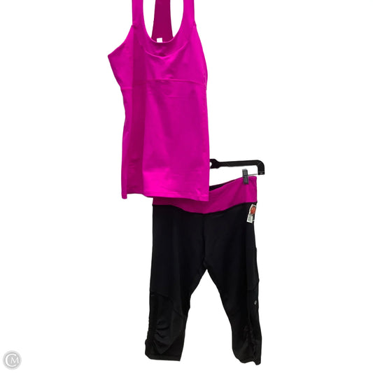 Athletic Pants 2pc By Lululemon In Black & Pink, Size: 12