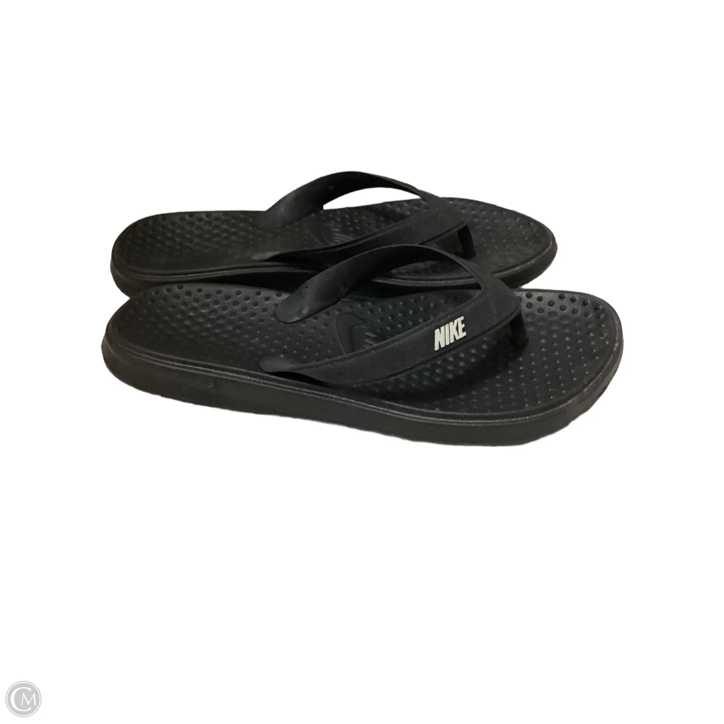 Sandals Flip Flops By Nike In Black, Size: 7