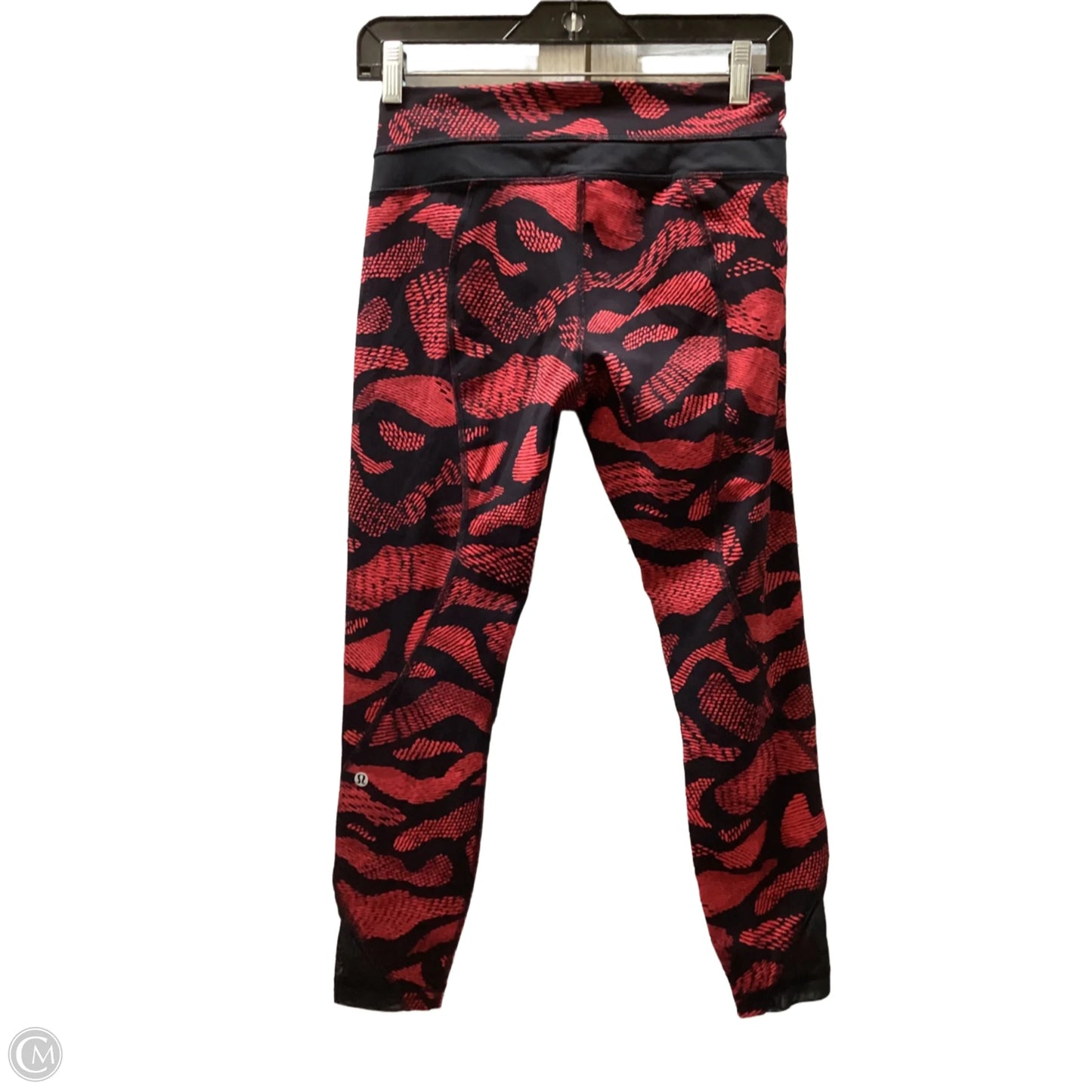 Athletic Leggings By Lululemon In Black & Red, Size: 6