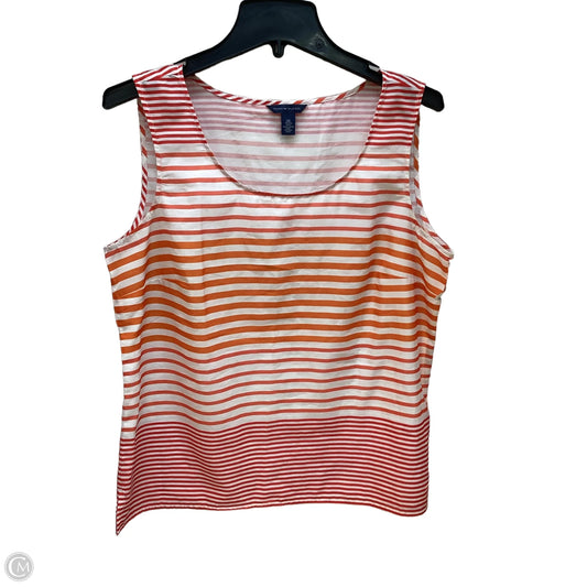 Top Sleeveless By Tommy Hilfiger In Striped Pattern, Size: L