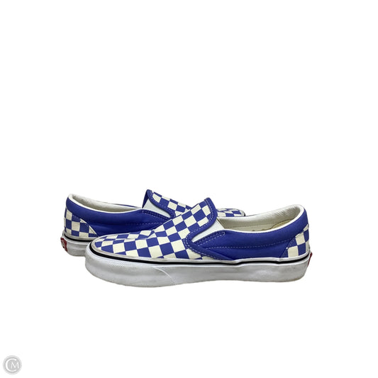 Shoes Flats By Vans In Blue & White, Size: 7