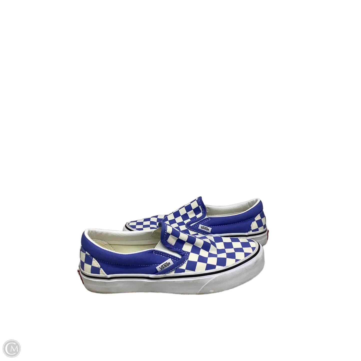 Shoes Flats By Vans In Blue & White, Size: 7