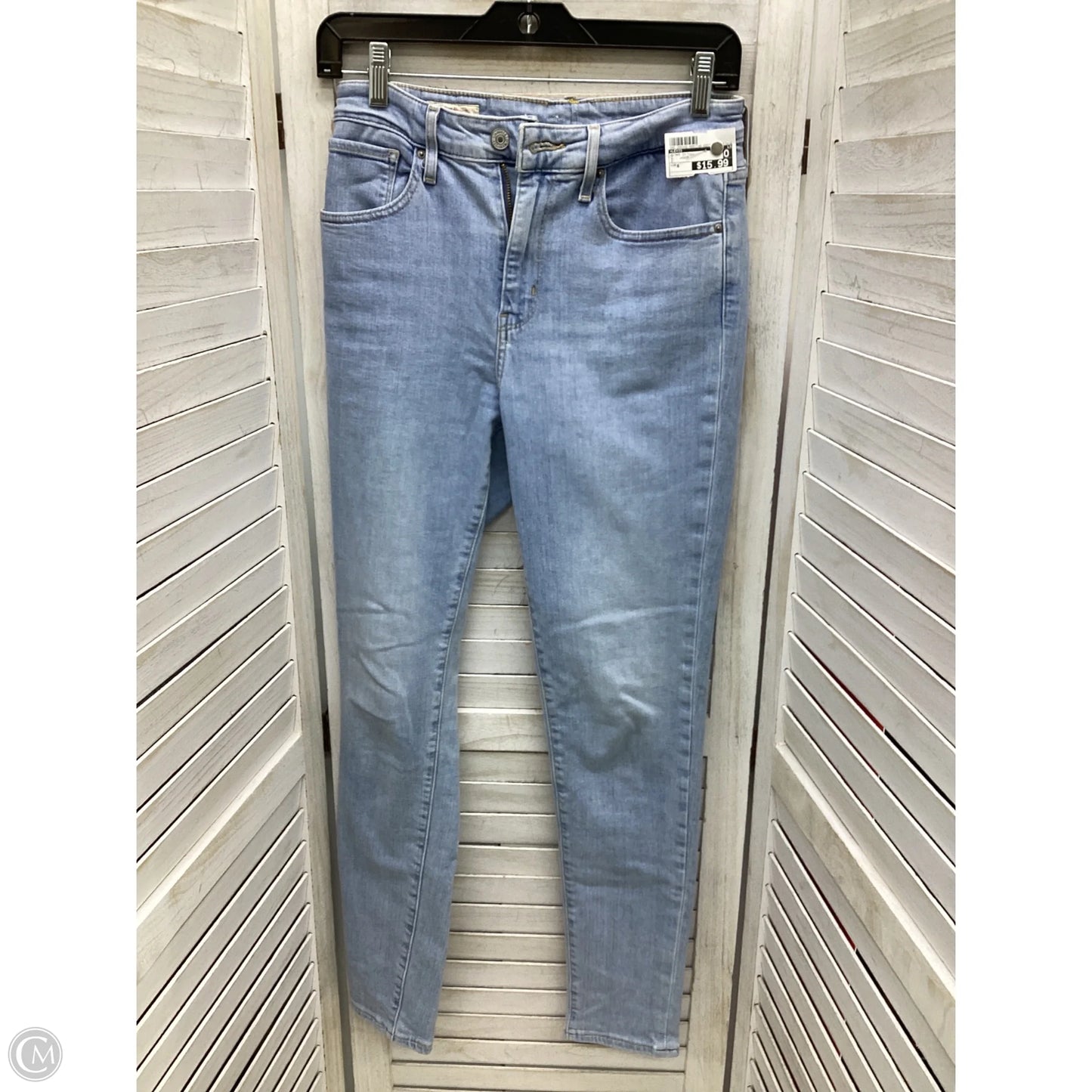 Jeans Skinny By Levis In Blue Denim, Size: 6