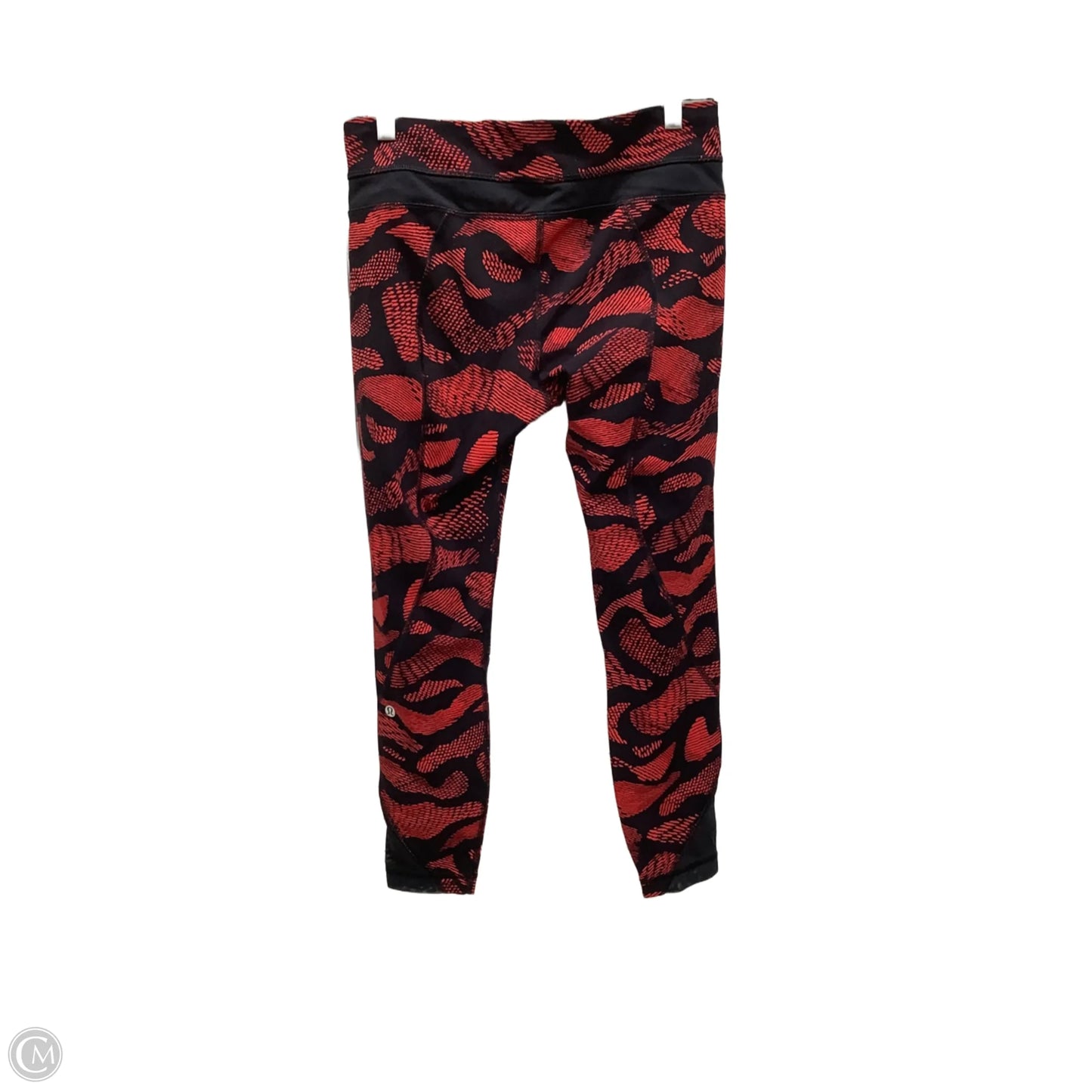 Athletic Leggings Capris By Lululemon In Black & Red, Size: 6