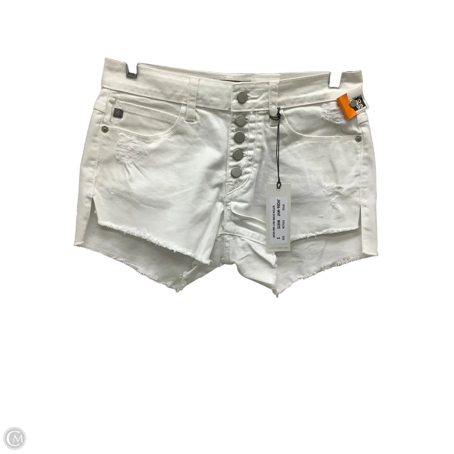 Shorts By Clothes Mentor In White Denim, Size: S