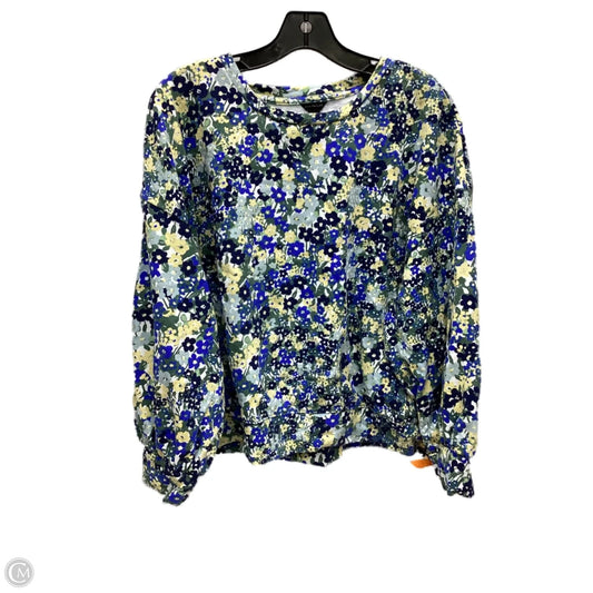 Sweatshirt Crewneck By Ann Taylor In Floral Print, Size: Xl