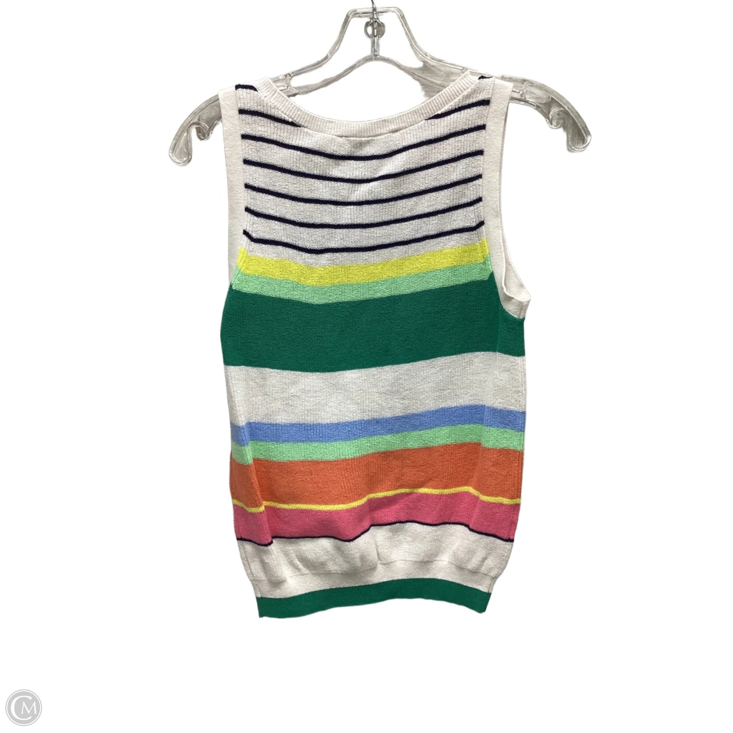 Top Sleeveless By Loft In Striped Pattern, Size: S