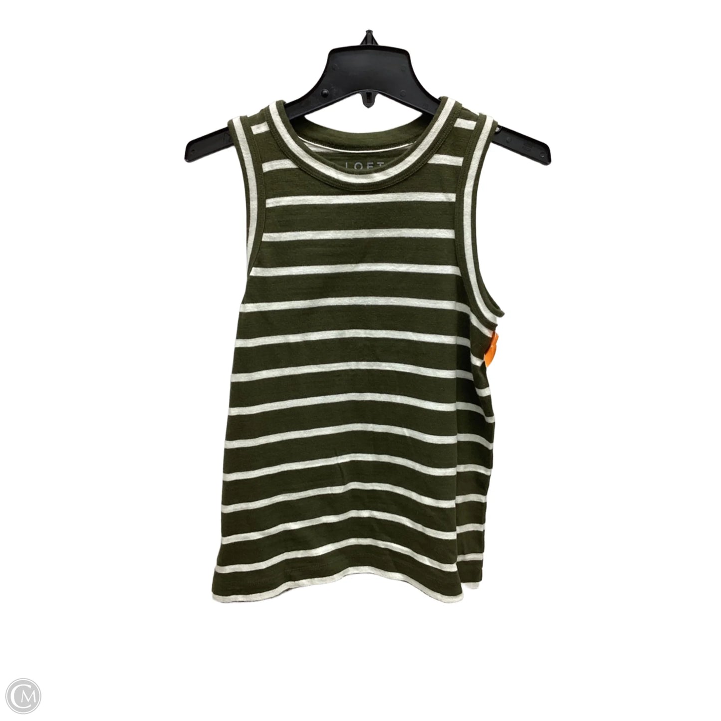 Top Sleeveless By Loft In Striped Pattern, Size: S