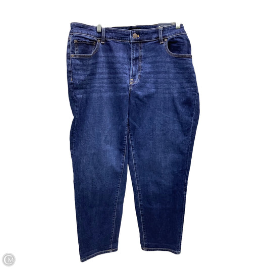 Jeans Straight By Talbots In Blue Denim, Size: 16
