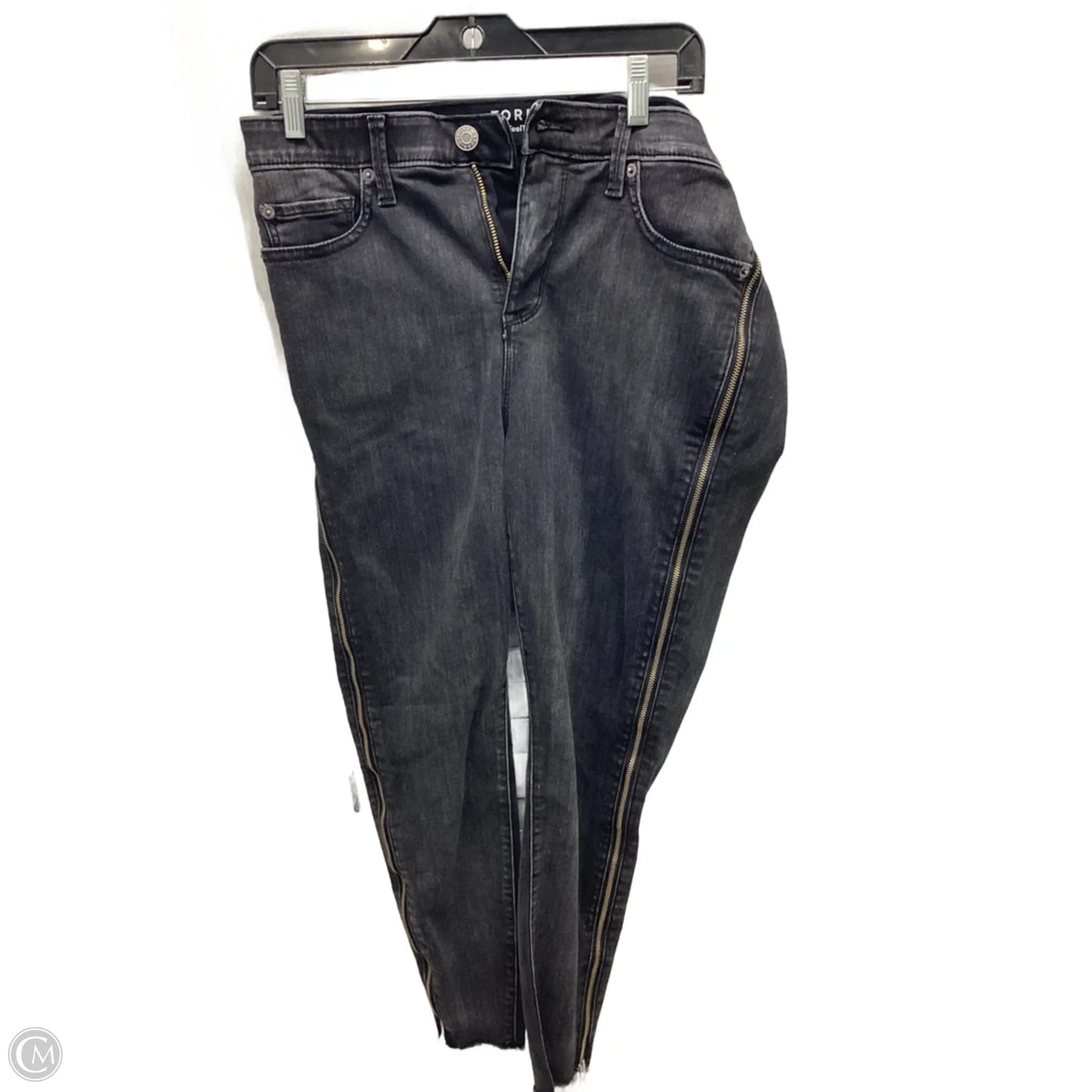Jeans Skinny By Torrid In Black Denim, Size: 12