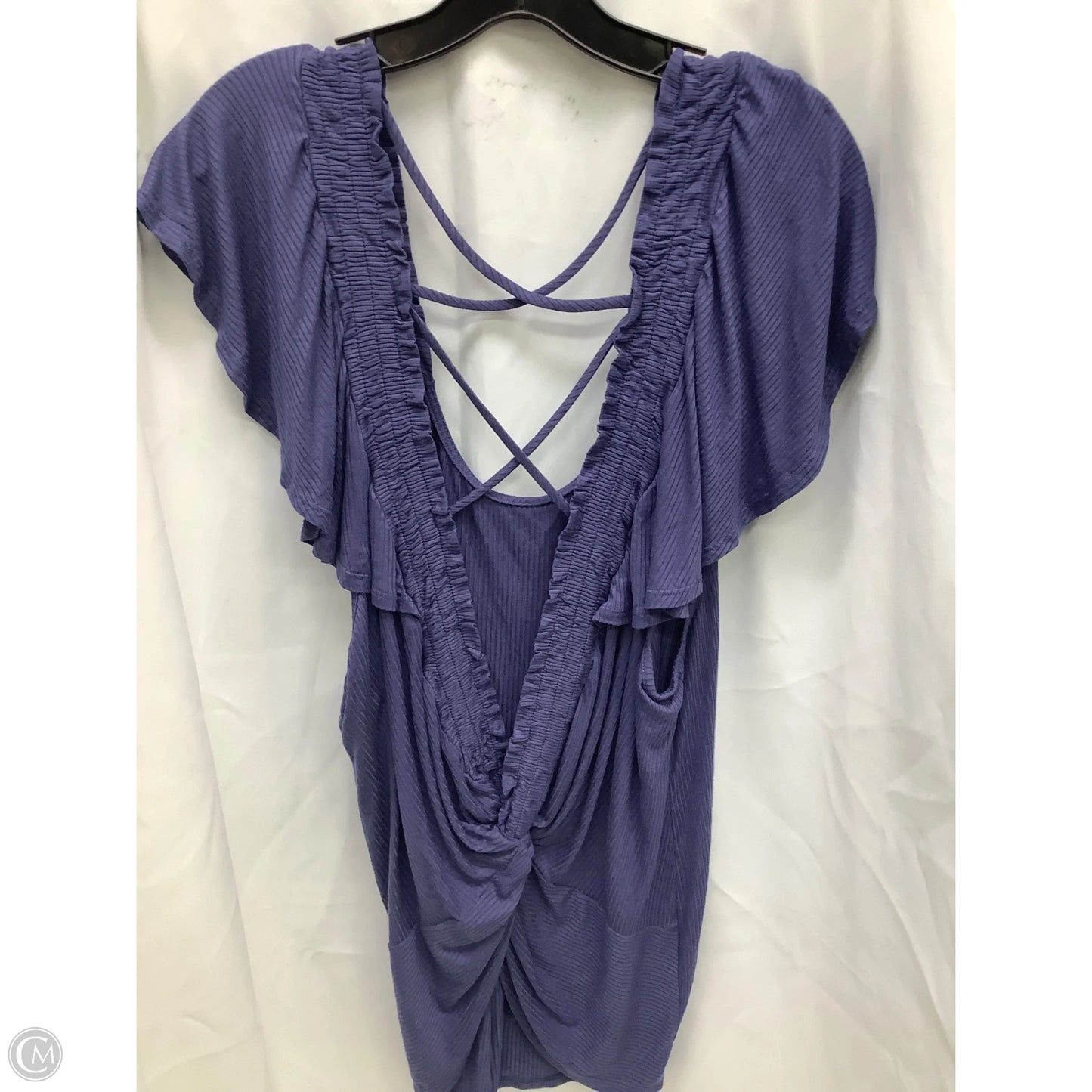 Top Short Sleeve By Daytrip In Blue, Size: Xl