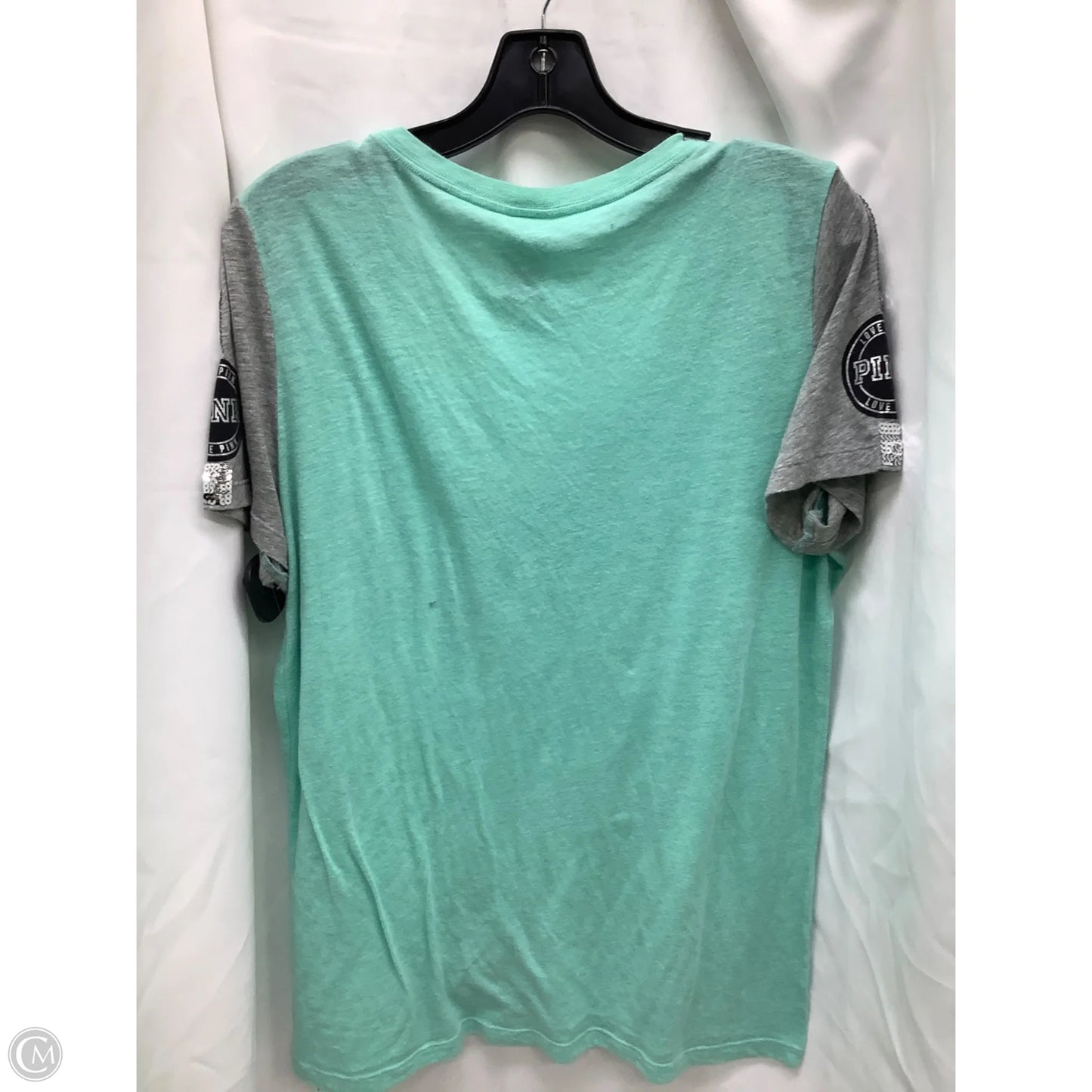 Top Short Sleeve By Pink In Teal, Size: L