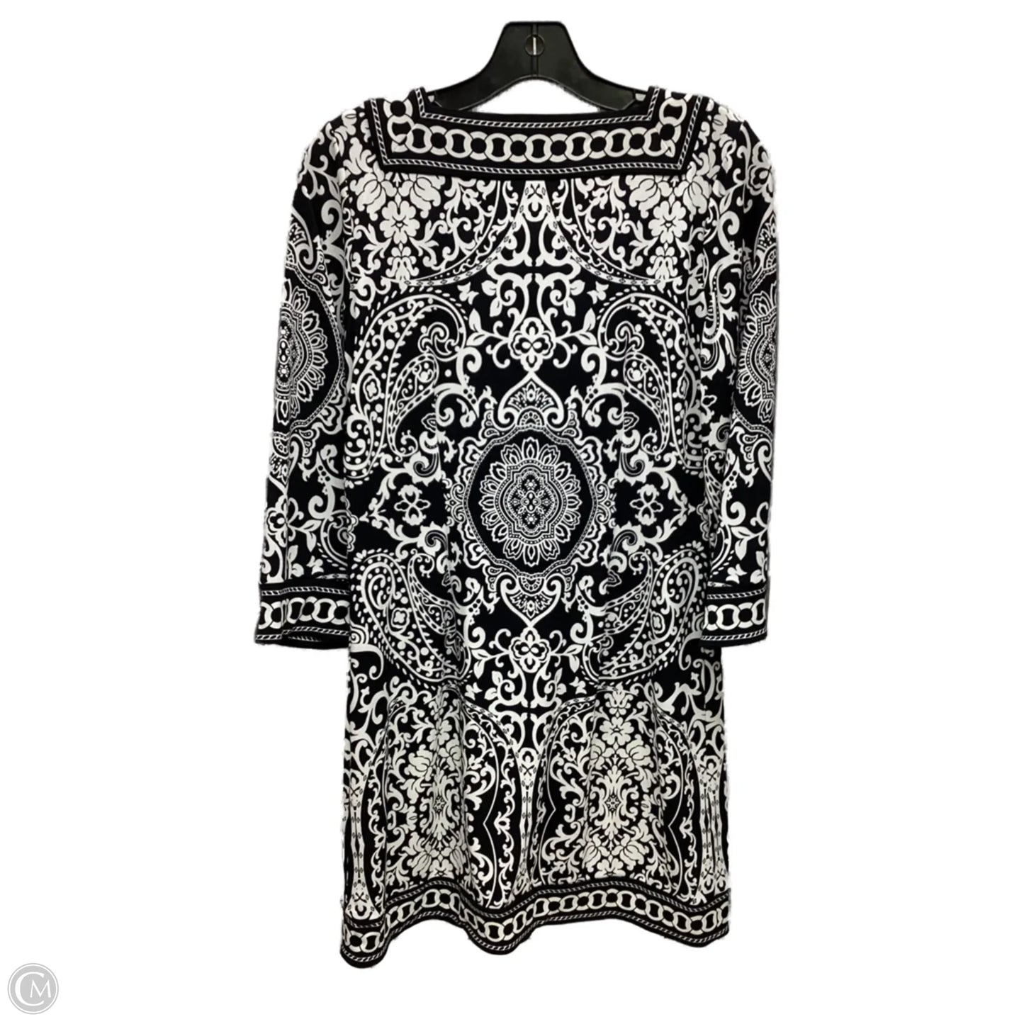 Dress Casual Midi By Loft In Black & White, Size: Xs