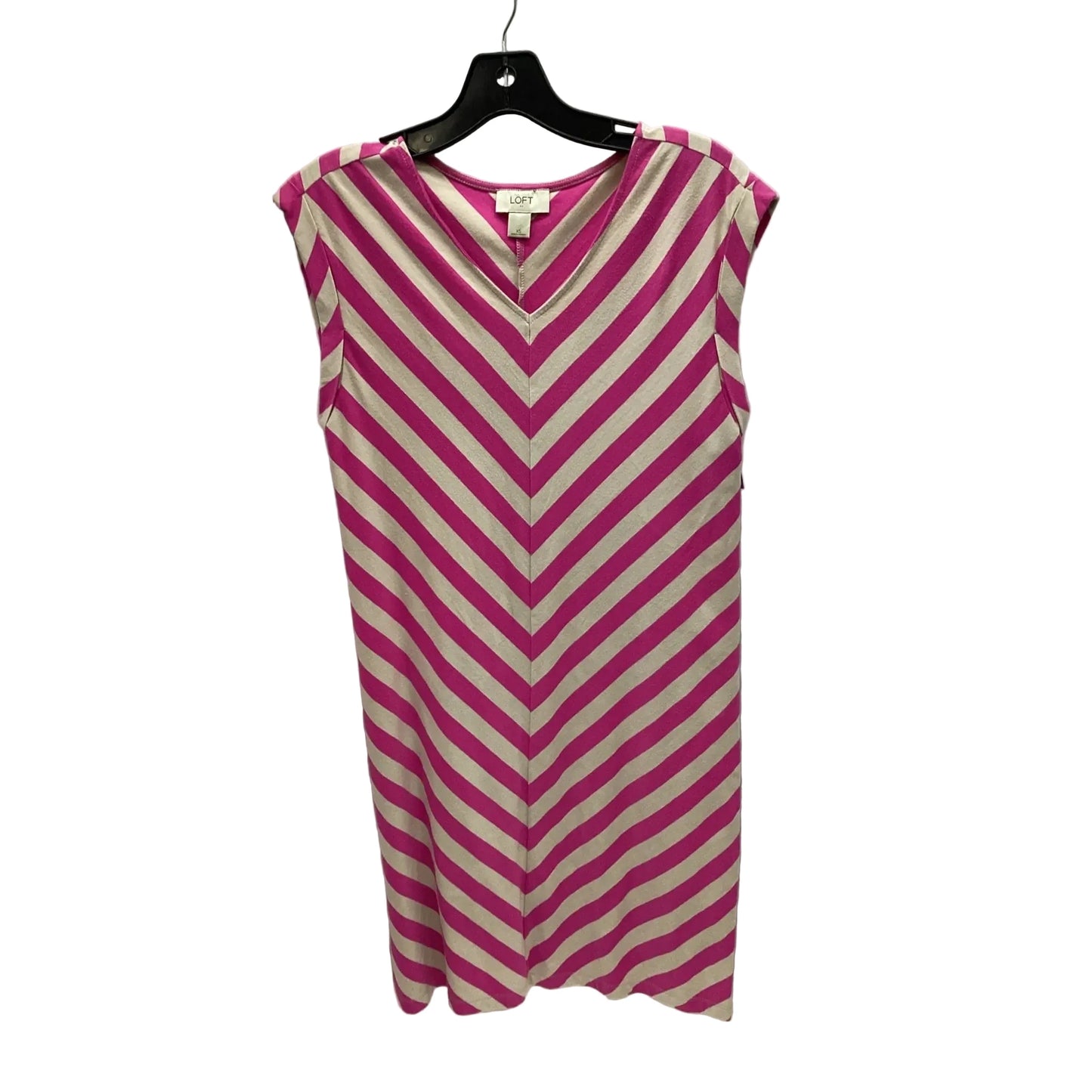 Dress Casual Midi By Loft In Striped Pattern, Size: Xs