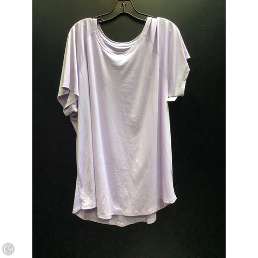 Athletic Top Short Sleeve By Tek Gear In Purple, Size: 3x