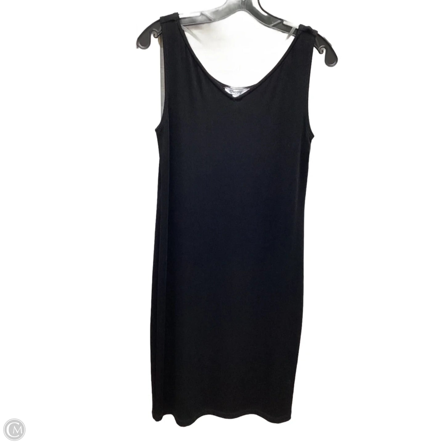 Dress Casual Midi By Chicos In Black, Size: S