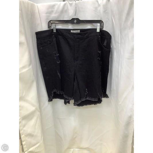 Shorts By Eloquii In Black Denim, Size: 20