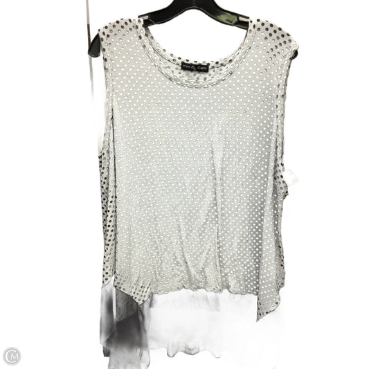 Top Sleeveless By Kim & Cami In Polkadot Pattern, Size: 2x