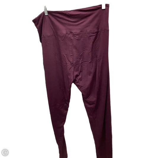 Athletic Leggings By Clothes Mentor In Maroon, Size: 3x