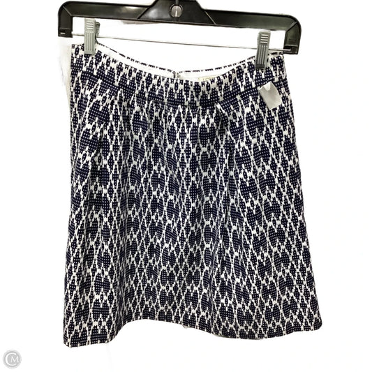 Skirt Midi By J. Crew In Blue & White, Size: 0