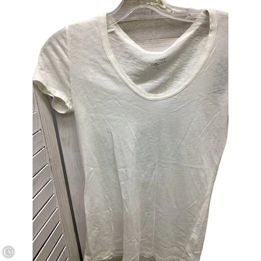 Top Short Sleeve By J. Crew In Ivory, Size: Xs